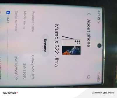 Samsung Mobile S22 Ultra