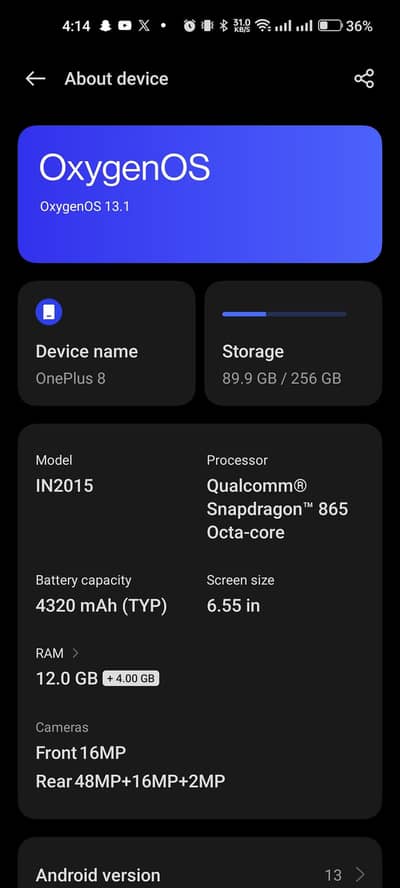 One Plus 8 12/256