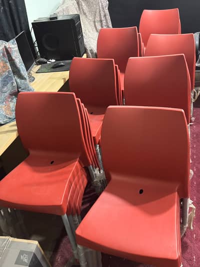 25 Red Chairs for Sale – Slightly Used, Almost Like New