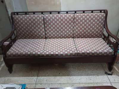 3 Seater Sheesham Sofa with Cushions and cover