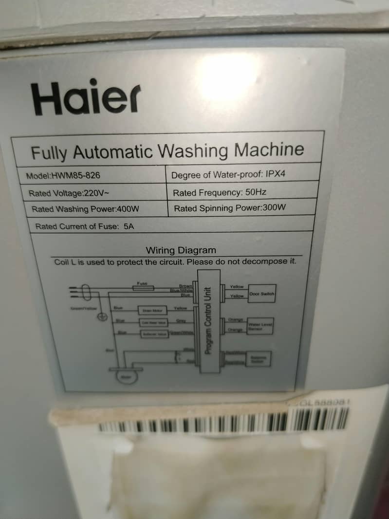 Haier Fully Automatic Washing Machine 5