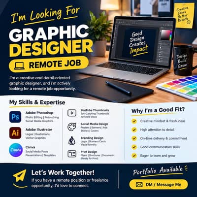 I Need Graphic designer remote  job