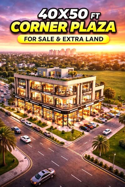 F7 Best Rental Value Plaza for Sale 50x40 Cornor with Extra Land