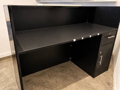Reception Counter / Front Desk with Drawer & Cabinet