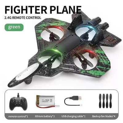 RC Fighter Jet 2.4GHz – Thunder Charge VTOL with 360° Flip