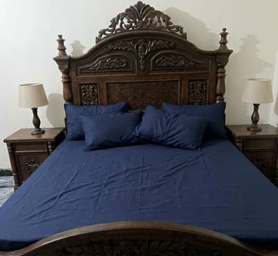 Chinioti style Wooden King Bed