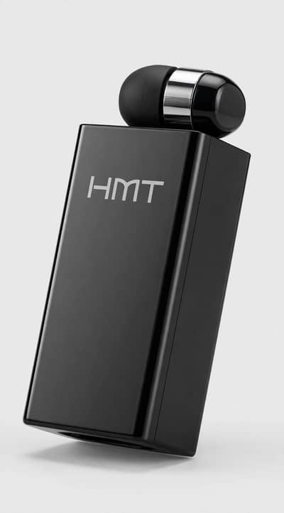 HMT K100 Wireless Bluetooth Clip-On Headset – Crystal Clear Calls, Box