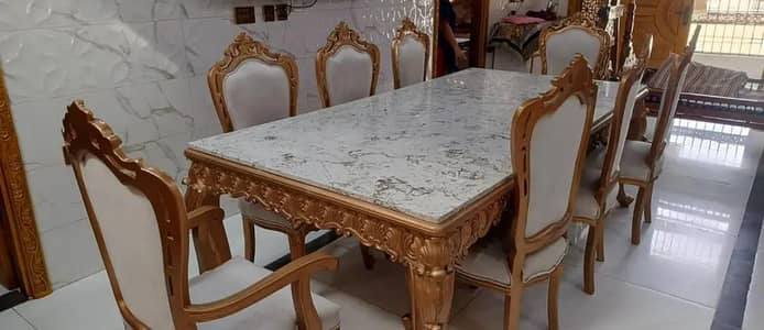 Dining table with Eight chairs