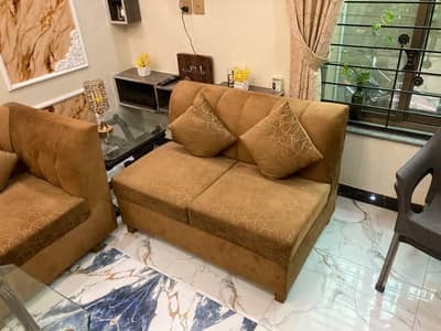 6 seater L shaped sofa for sell camel color