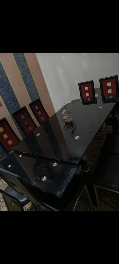 Luxury Black Dining Table for 10 Persons