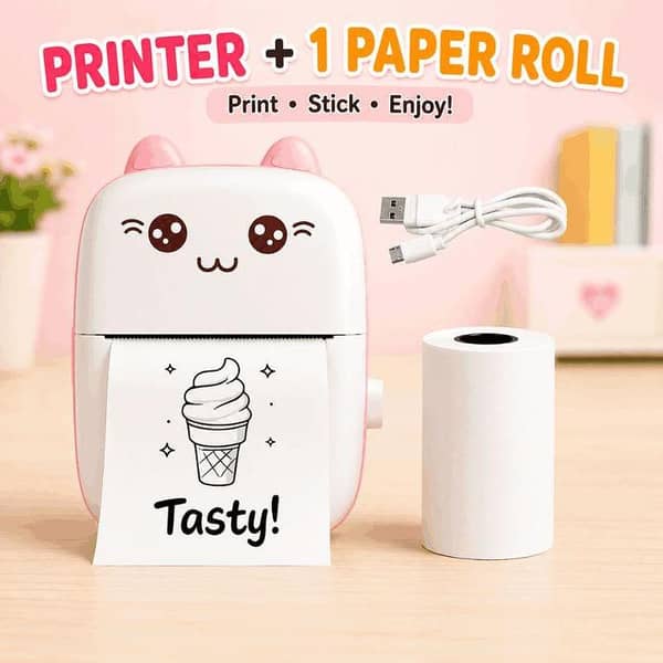 Pocket inkless Mini Printer - C9 Thermal Portable Printer Bluetooth