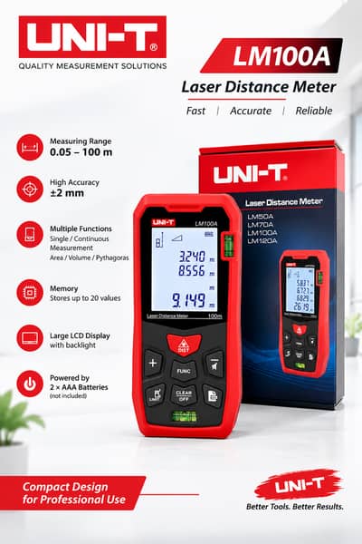 UNI-T LM100A laser distance mete In Pakistan