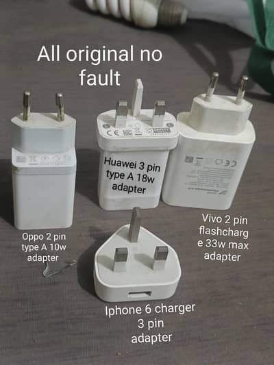 Mix vivo huawei apple oppo  adapter charger hai original no fault