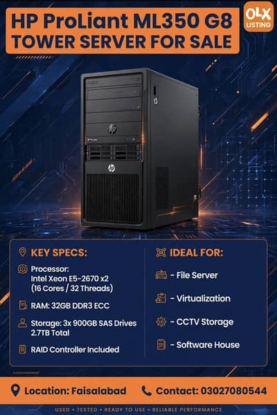 HP Proliant ML350 G8