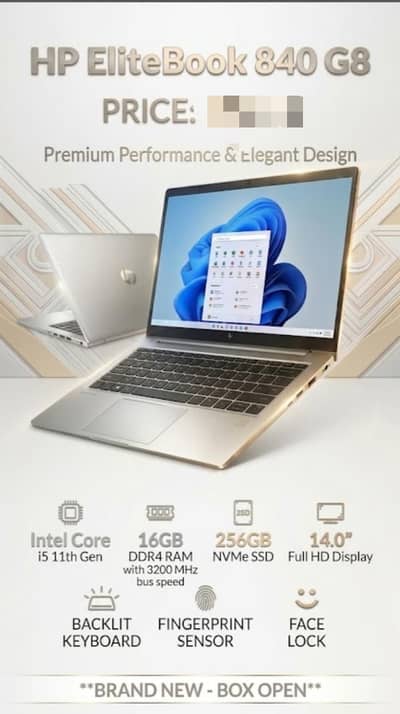 Hp EliteBook 840 G8 open box condition