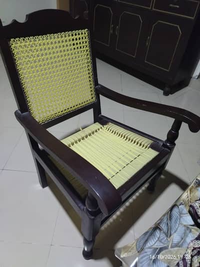 Wooden Chairs (4) & one Center Table Set for Sale