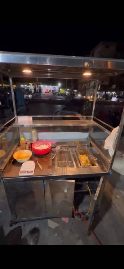 Fries and burger stall