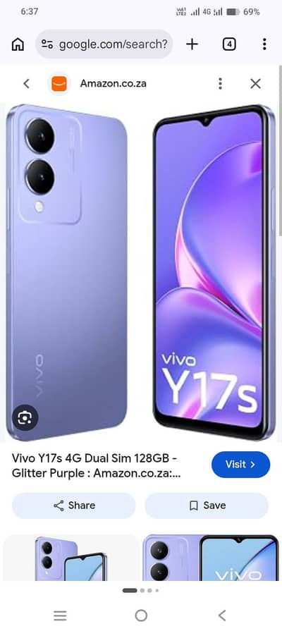 Vivo Y17s 6gb 128Gb exchange possible