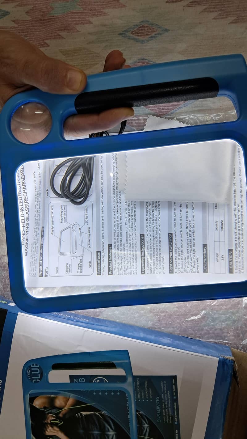 Rectangular magnifying glass 5x 13