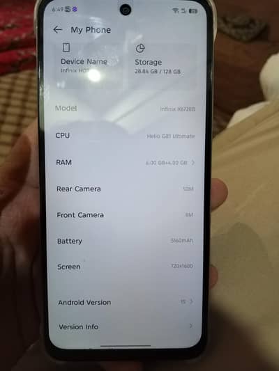 Infinix hot 60i just box open for sale
