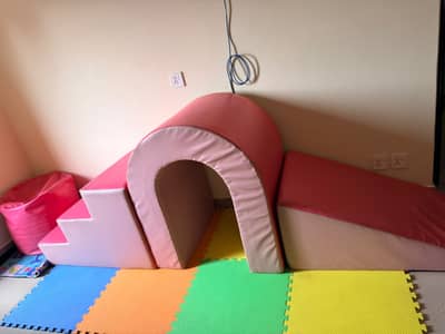 Kids Soft Play Set with Foam Steps and Tunnel