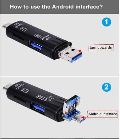 3-in-1 OTG Memory Card Reader Adapter (Without Memory Card) – Type-C, Micro USB & USB 3.0 R6033