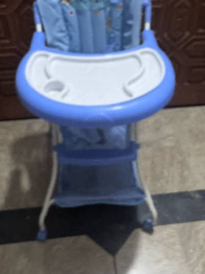 Blue baby high chair  good  Condition | Used for Almost 1 Year