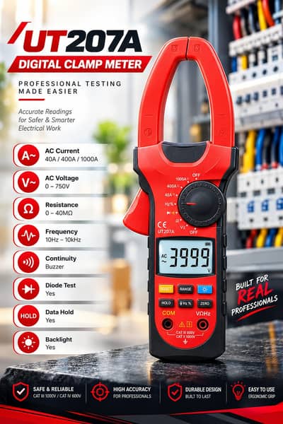 UT207A UNI-T Digital Clamp Meter In Pakistan