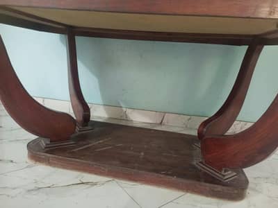 6 seater dining table-pure sheesham Base-2003 ka mazboot table
