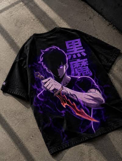 Sung Jinwoo Style Printed T-shirt