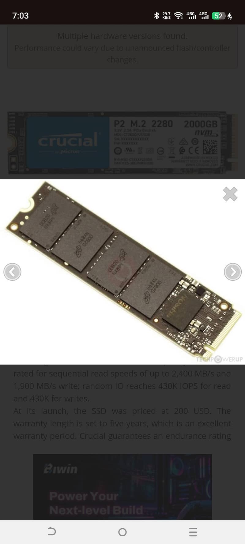 2TB  SSD 1