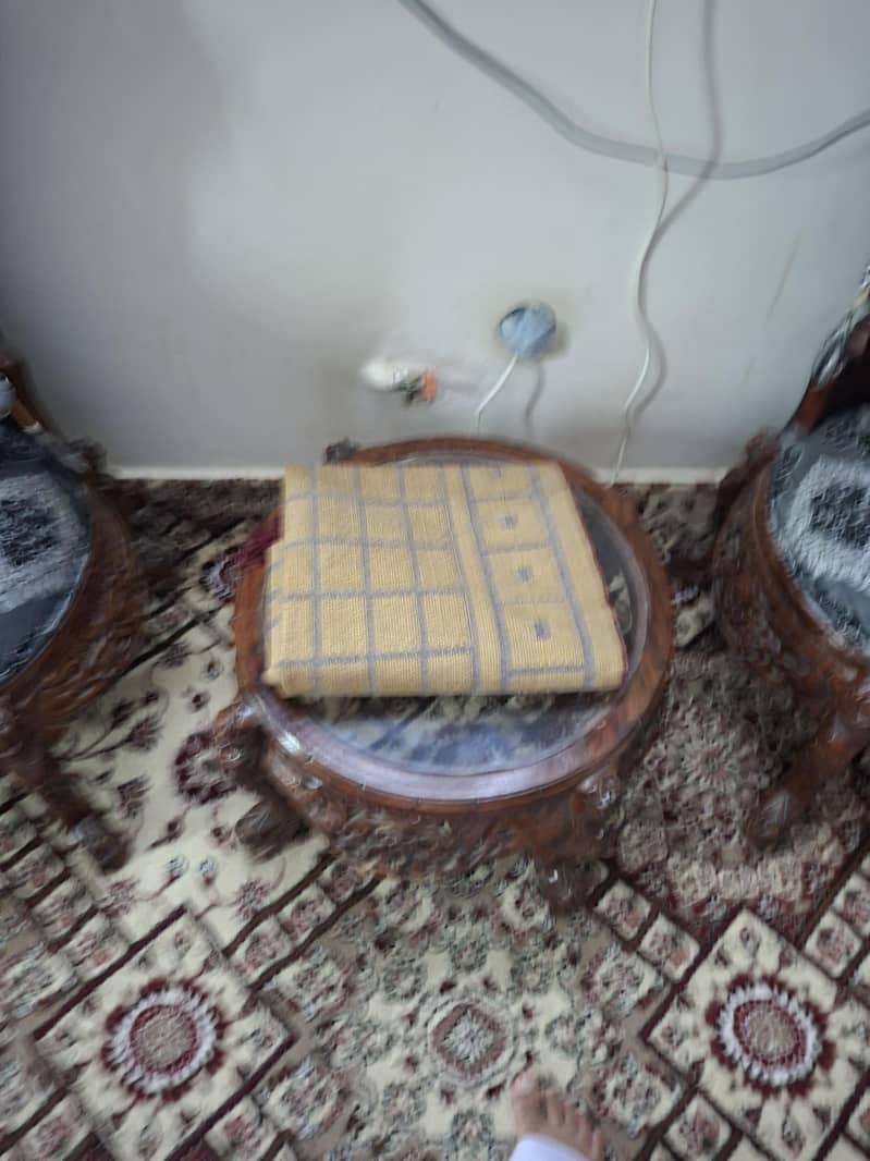 2 Chairs one table 2