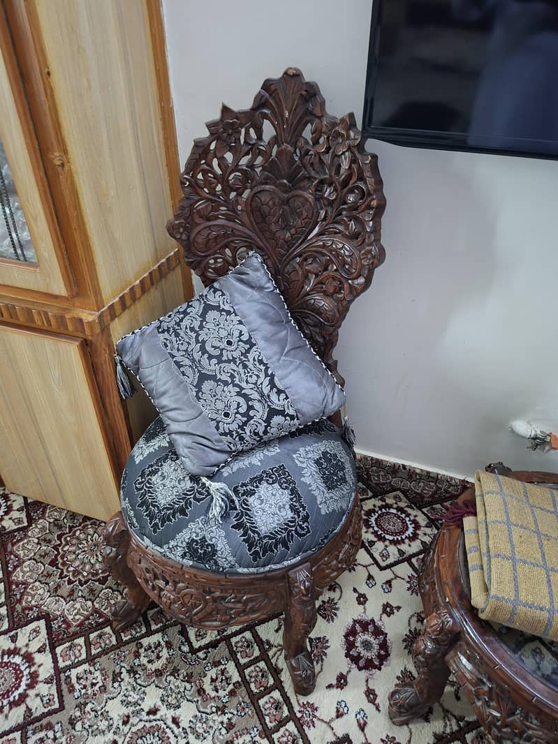 2 Chairs one table 3
