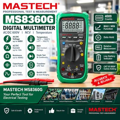Digital Multimete MASTECH MS8360G | AC/DC 600V 4000 Count