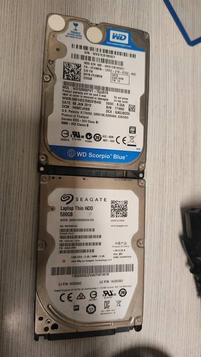 laptop hard and Power Cable