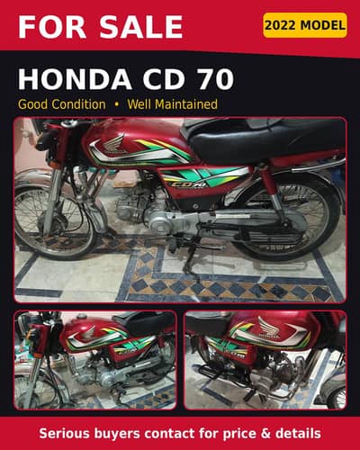 Honda CD 70 (2022 in Good Condition )