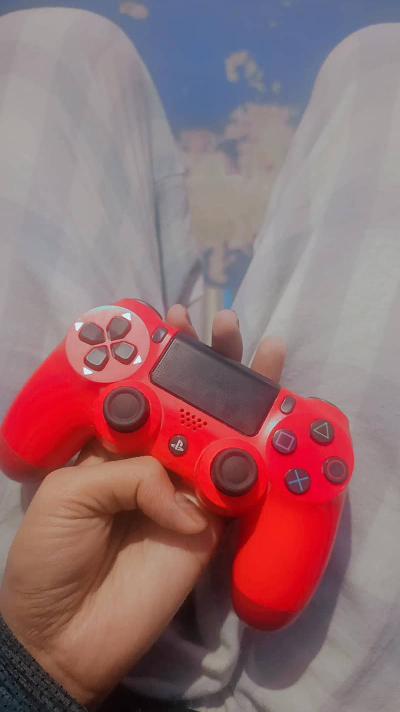 PS4 Red Colour Original Controller 0
