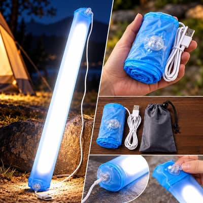 Foldable LED Tube Light for Camping & Emergency