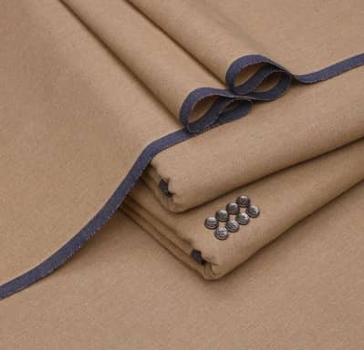 Unstitched Khaddar Suit Brown Winter Wear Pakistan
