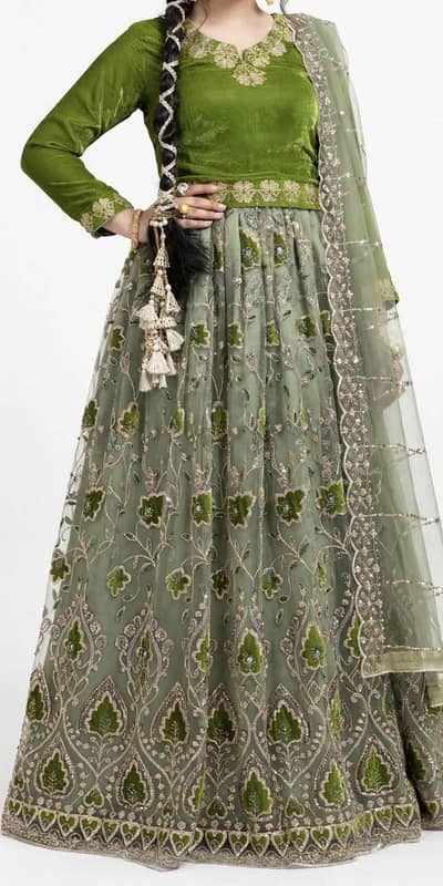Bridal Mehndi Lehnga Choli