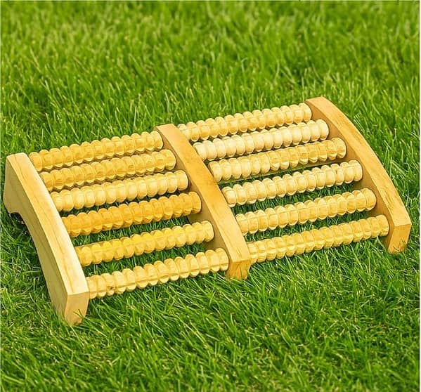 Traditional Wooden Foot Roller for Acupressure & Relaxation