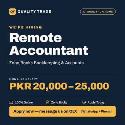 Remote Accountant (Zoho Books) – Work From Home – Quality Trade