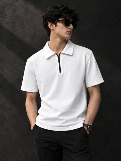 Zipper Polo Shirt
