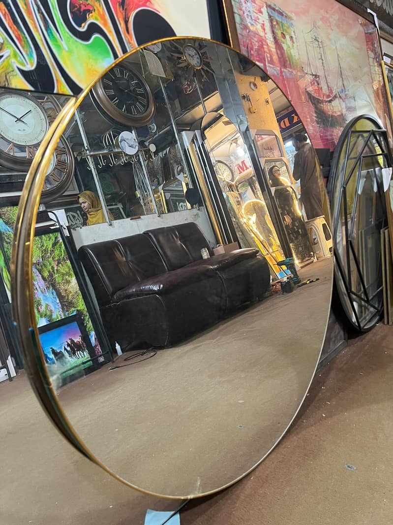 Standing mirror Cloud shape mirror Round Mirror 0