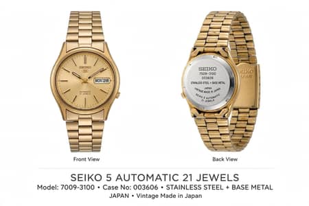 Original Vintage Seiko 5 Automatic Gold - Made in Japan