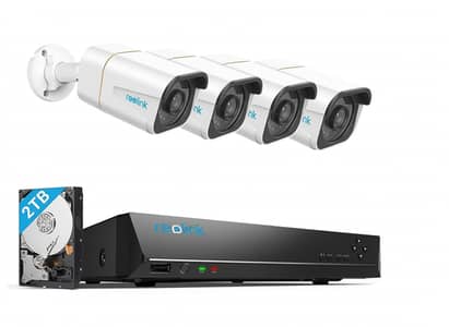 4K CCTV Camera Kit with 4 Outdoor 10MP Cameras & 2TB HDD