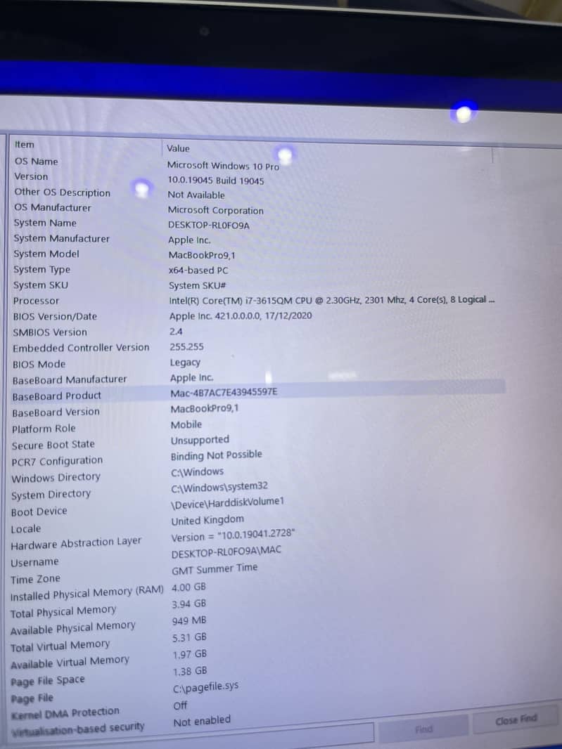 Apple MacBook pro 3