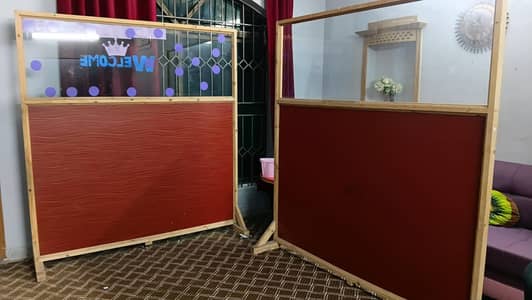 Wooden Glass Partition