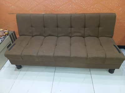 Stylish Brown Sofa Cum Bed for Sale in Karachi