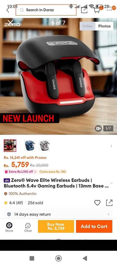 Zero lifestyle Earbuds Wave Elite